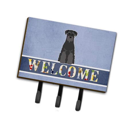 Carolines Treasures Standard Schnauzer Black Welcome Leash or Key Holder BB5613TH68